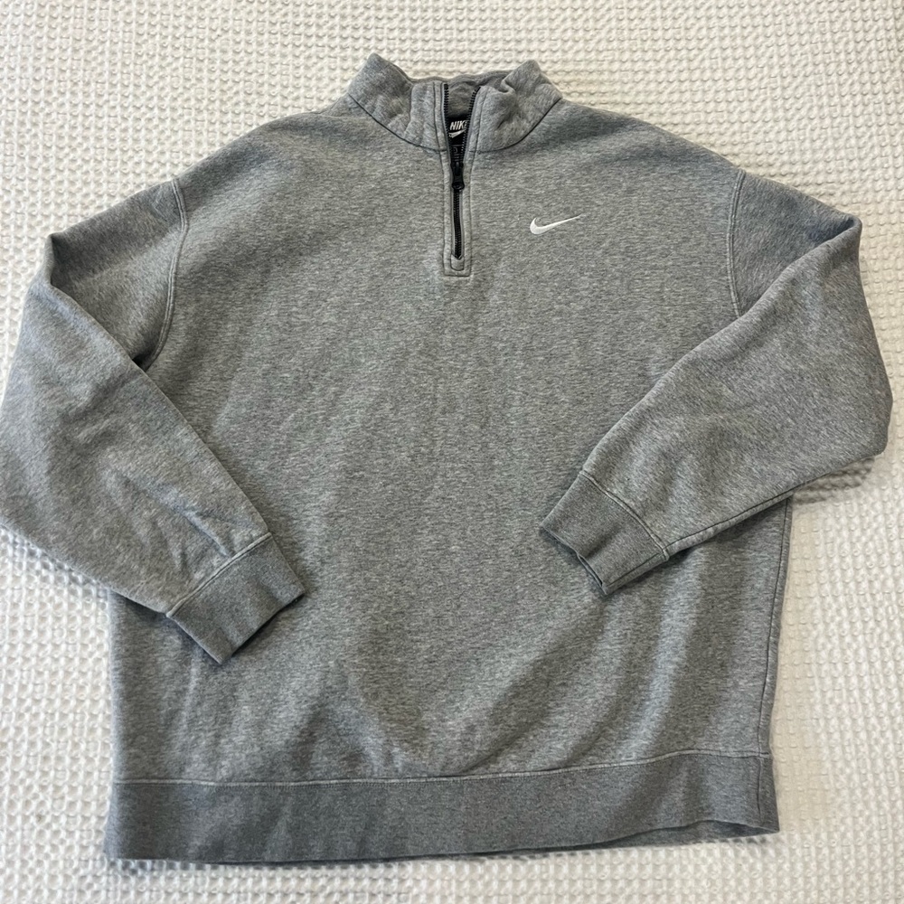 1/4 zip grey Nike crew, size small